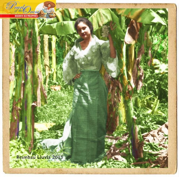 'The Mestiza in the Banana Groove' circa 1900 /Pearl of the Orient: Discover Old Philippines/ https://www.DiscoverOldPhilippines