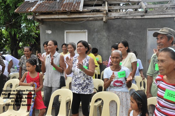 Community-singing opened our engagement. 