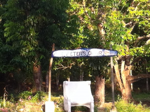 St. Peter's Chair at the ground of St. Peter's Seminary.