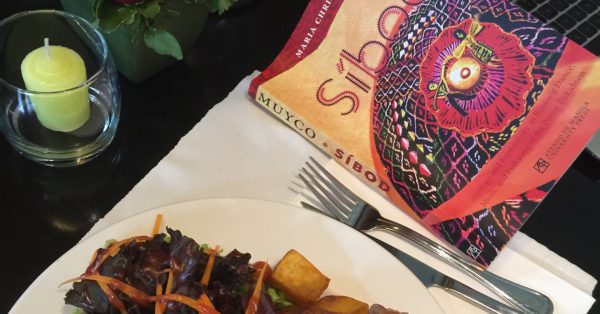 A good book and a fine meal. 