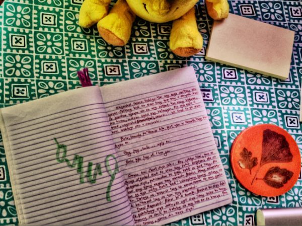 Ang notebook ni Cheska sa akon lamesa. Litrato ni Pangga Gen.