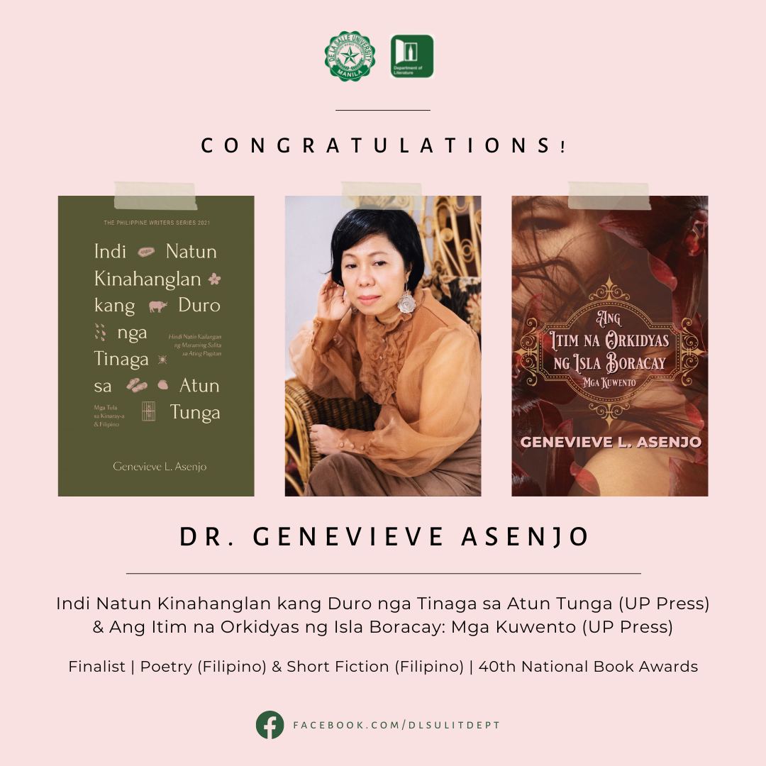 Dalawang Libro Nominado sa 40th National Book Awards