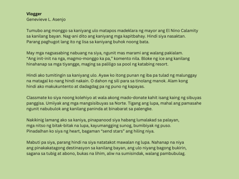 “Vlogger”ni Genevieve L.&nbsp;Asenjo